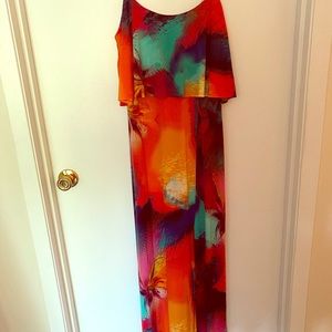 Floral printed maxi dress
